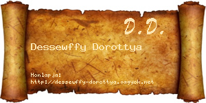 Dessewffy Dorottya névjegykártya